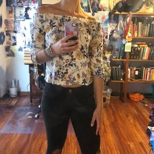 Off The Shoulder Floral Top